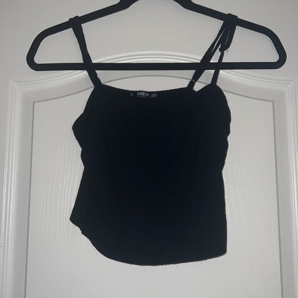 black shein top small simple cute